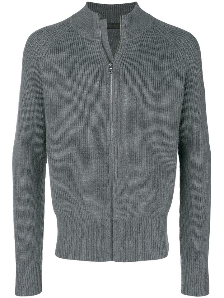 Falke Ribbed Knit Cardigan - Grey