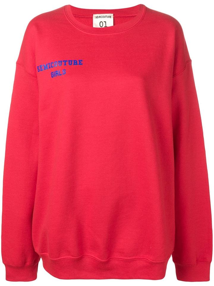 Semicouture 'gaia' Sweatshirt - Red