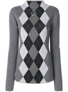 Stella Mccartney Argyle Turtle Neck Sweater - Grey
