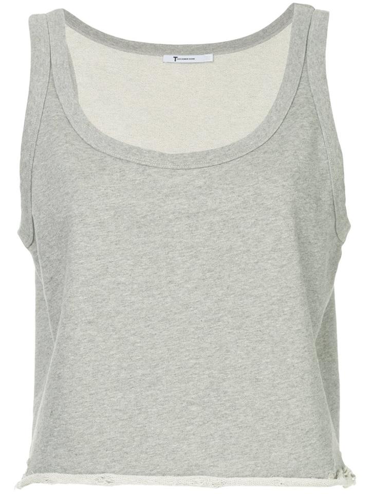 Alexander Wang Cropped Fitted Tank Top - Grey