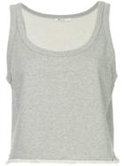 Alexander Wang Cropped Fitted Tank Top - Grey