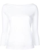 Three-quarters Sleeve T-shirt - Women - Cotton/lyocell - 38, White, Cotton/lyocell, Estnation