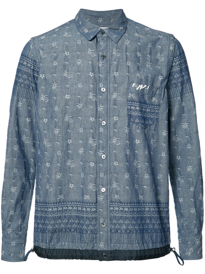 Sacai - Long-sleeved Sweatshirt - Men - Cotton - 1, Blue, Cotton