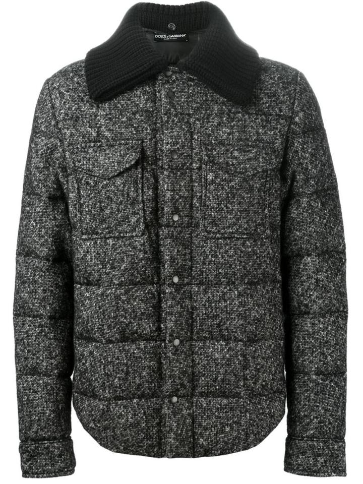 Dolce & Gabbana Padded Jacket, Men's, Size: 50, Black, Acrylic/polyamide/polyester/feather Down