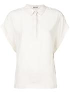 Max & Moi Classic Polo Blouse - Nude & Neutrals