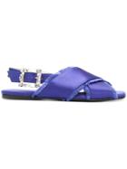 Anna Baiguera Side Buckle Sandals - Blue