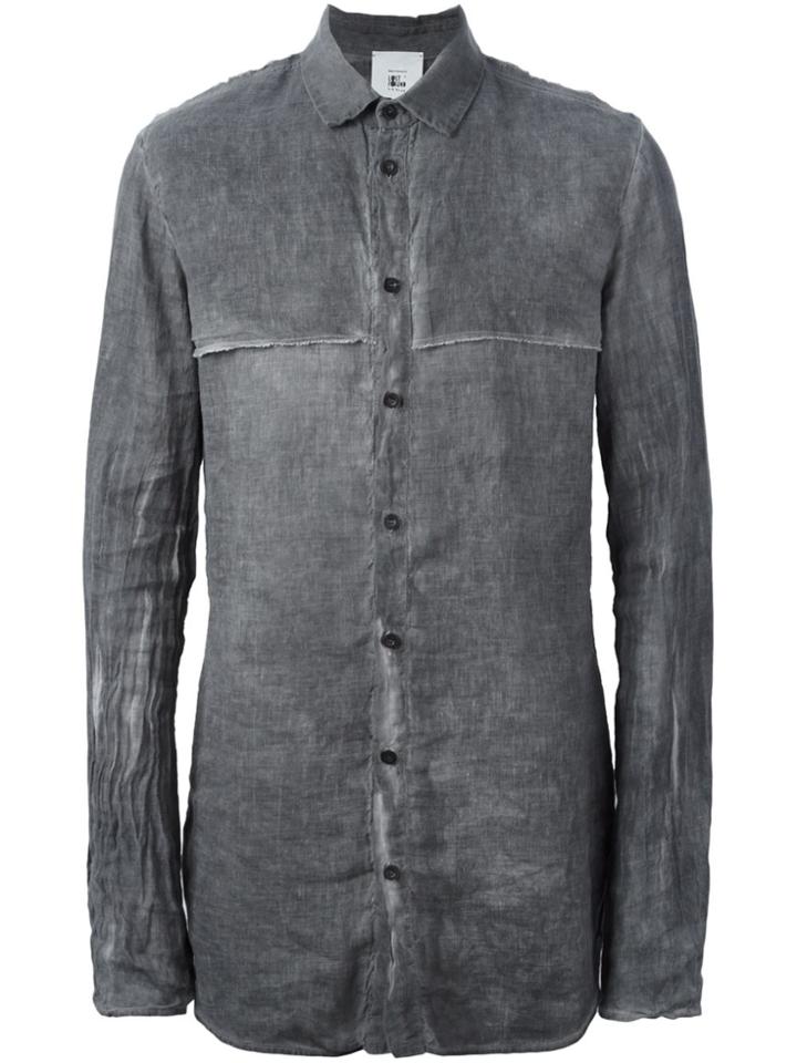 Lost & Found Rooms Creased Effect Shirt - Grey