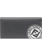 Fendi Logo Patch Continental Wallet - Grey