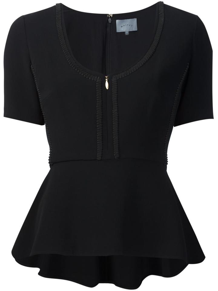 Maiyet Zip Front Peplum T-shirt