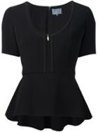 Maiyet Zip Front Peplum T-shirt