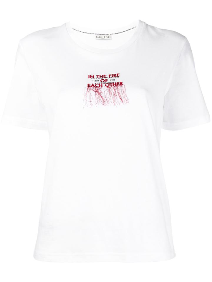 Each X Other Embroidered T-shirt - White