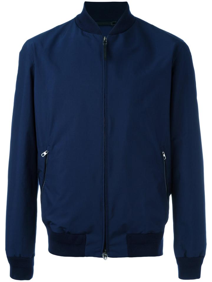 Ermenegildo Zegna Zip Up Bomber Jacket - Blue