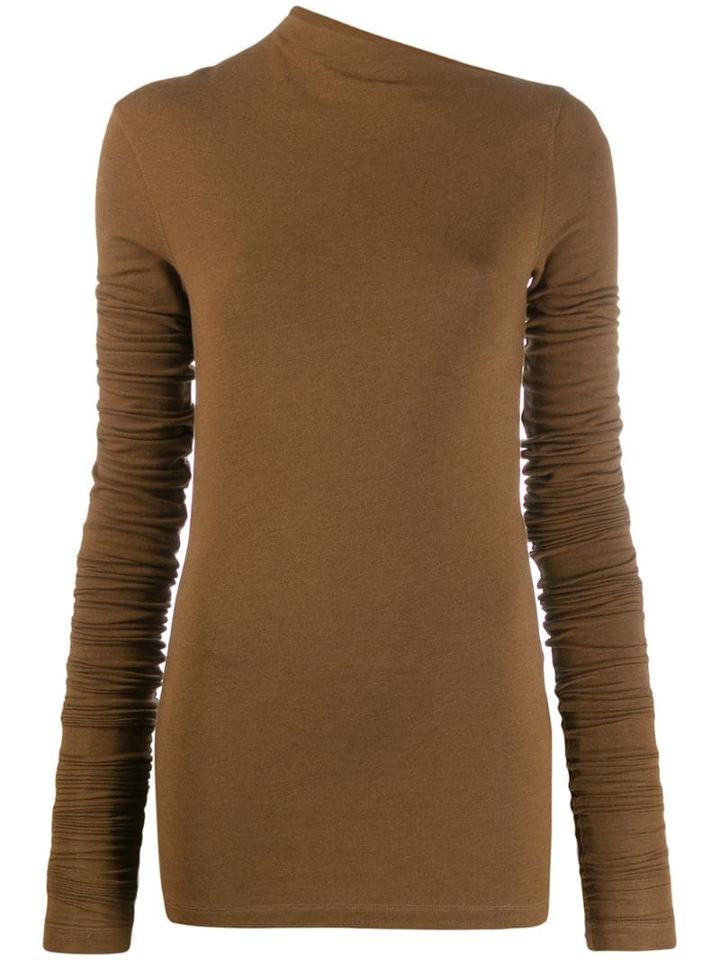 Lemaire Asymmetric Neck Jumper - Brown