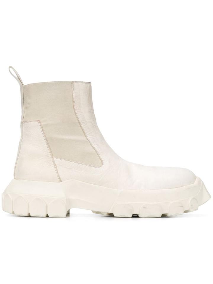 Rick Owens Bozo Tractor Beetle Boots - Neutrals