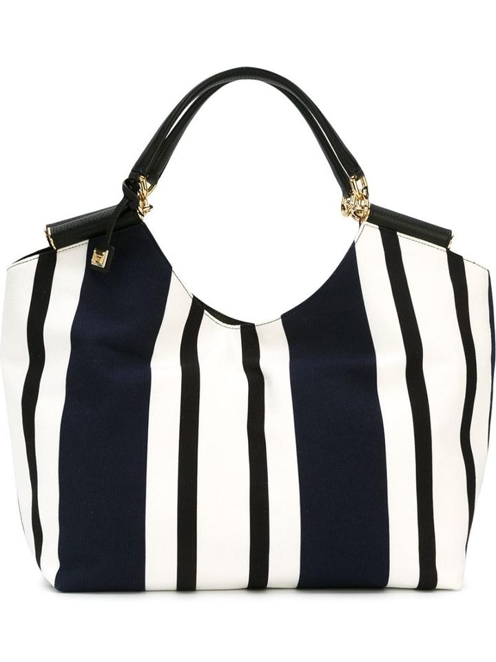 Dolce & Gabbana Miss Sicily Hobo Tote, Women's, Blue, Cotton/leather