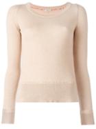 Etro Round Neck Jumper, Women's, Size: 40, Nude/neutrals, Cotton/cashmere
