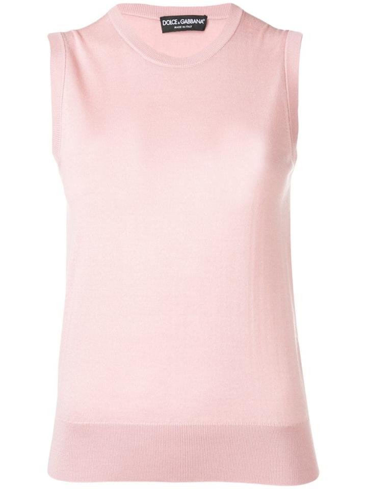 Dolce & Gabbana Basic Sleeveless Sweater - Pink