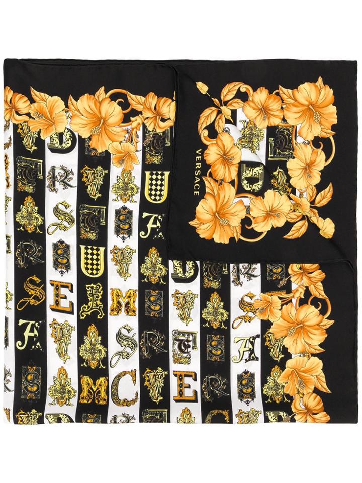 Versace Zeus Print Foulard - Black