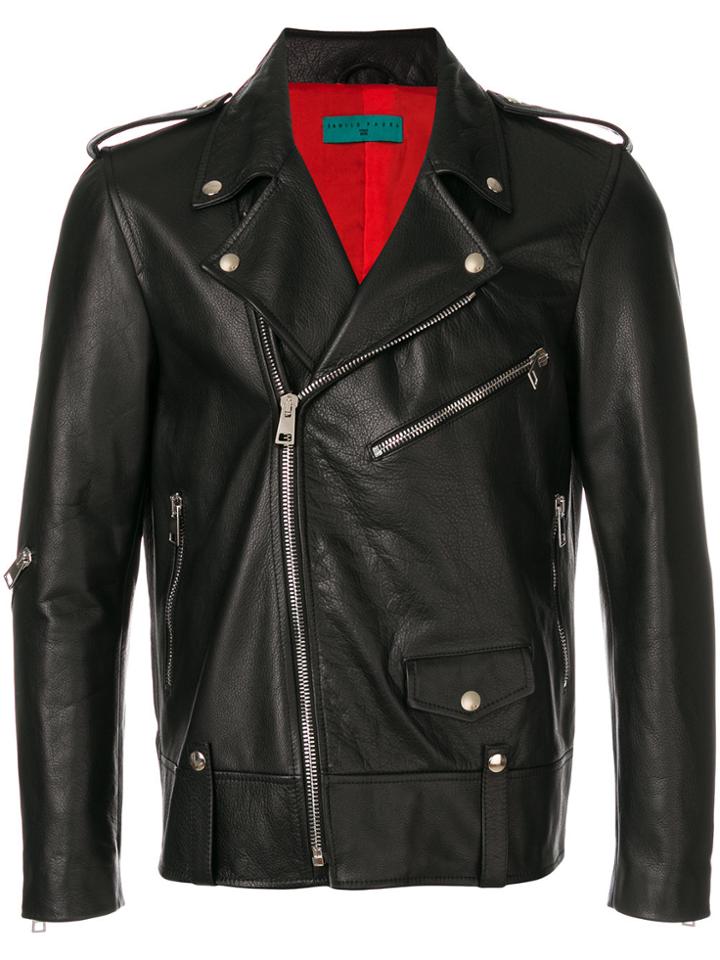 Paura Classic Biker Jacket - Black