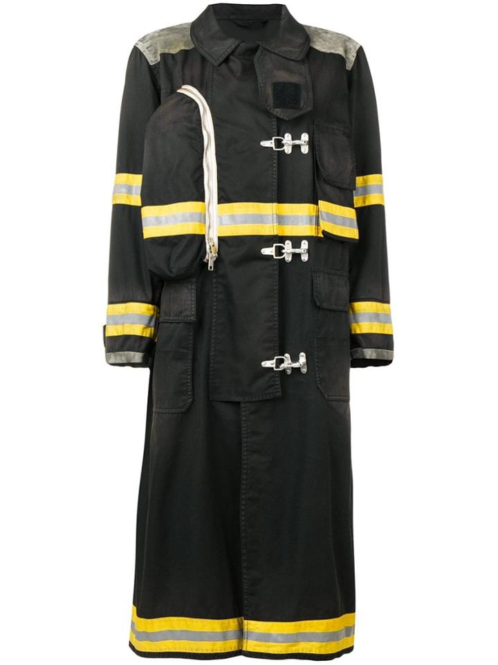 Calvin Klein 205w39nyc Fireman Distressed Coat - Black