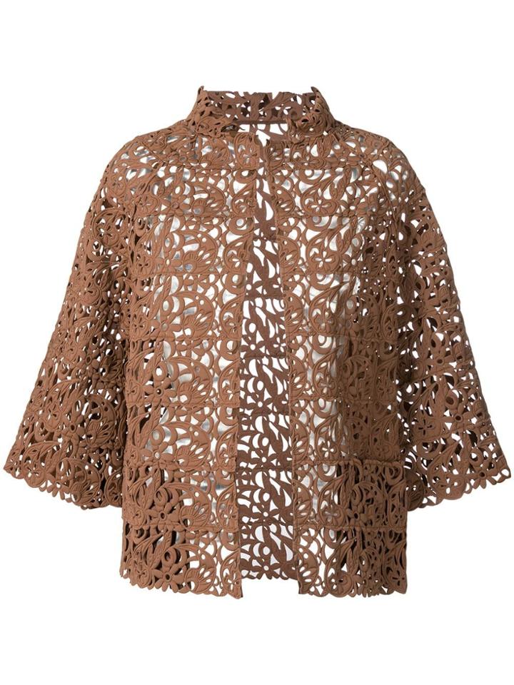 Gianluca Capannolo Laser Cut Jacket - Neutrals