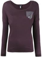 Armani Jeans - Sequin Embellished Sweater - Women - Cotton/modal - 36, Brown, Cotton/modal