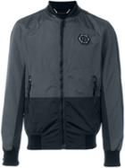 Philipp Plein Super Fast Bomber Jacket, Men's, Size: M, Grey, Polyester/polyurethane