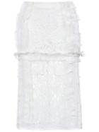 Andrea Bogosian Lace Midi Skirt - White