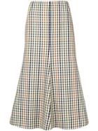 A.w.a.k.e. Checkered Midi Skirt - Neutrals