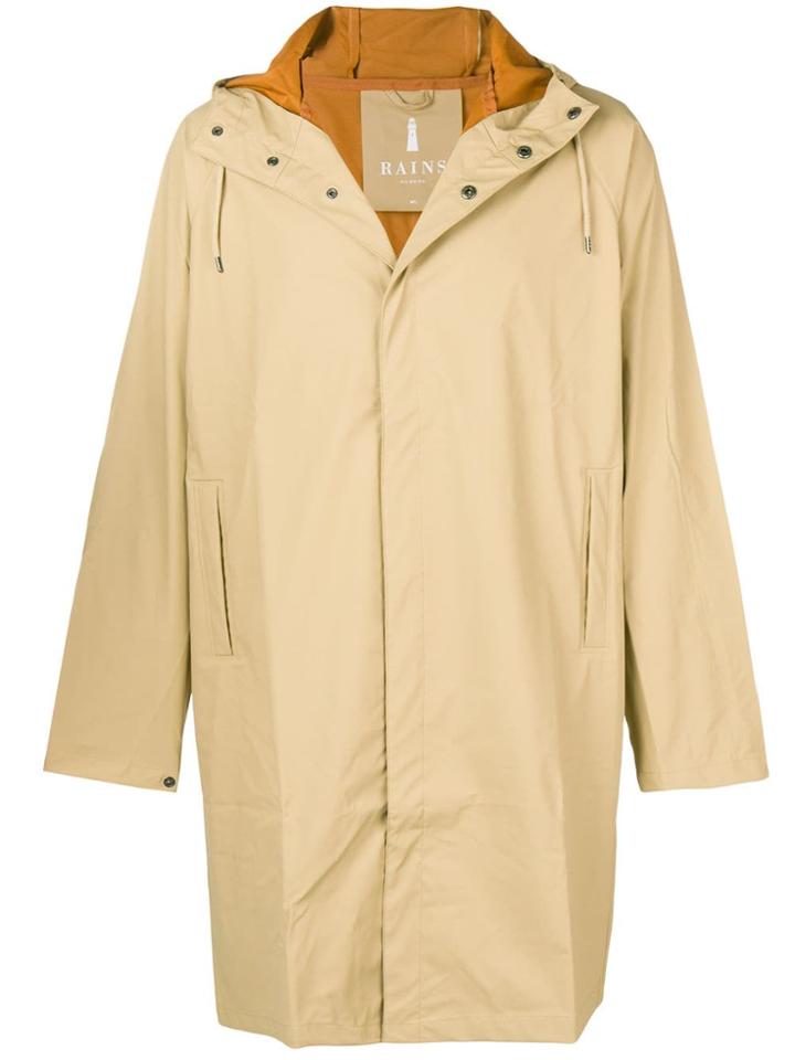 Rains Waterproof Hooded Coat - Neutrals
