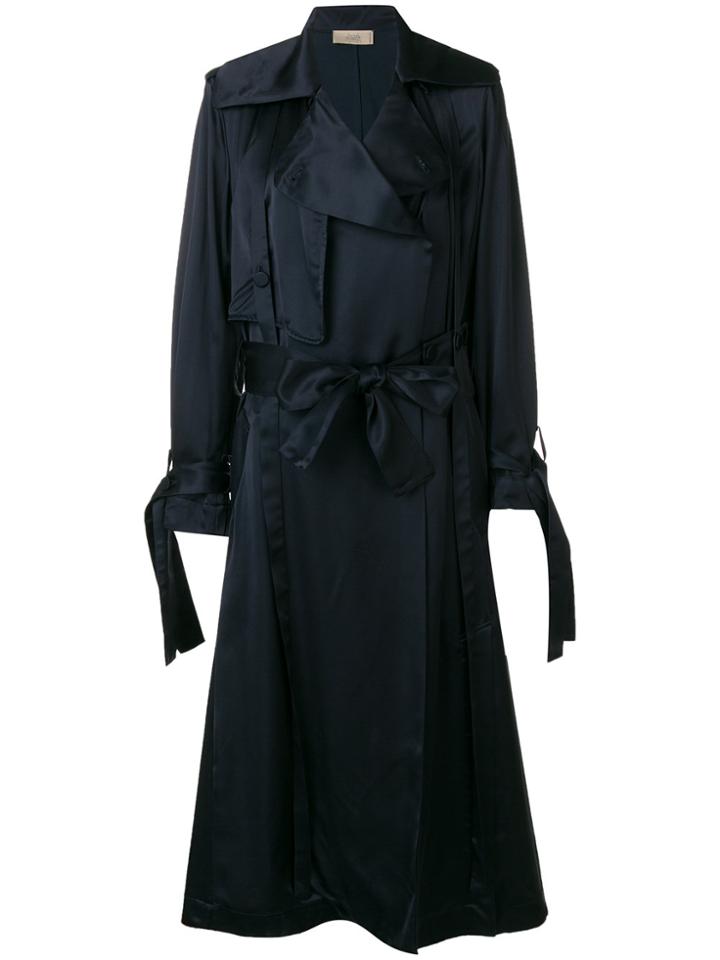 Maison Flaneur Classic Trench Coat - Blue
