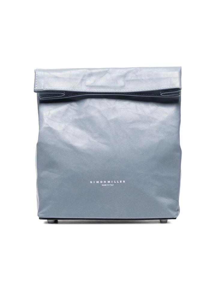 Simon Miller Grey Lunchbox 20 Leather Clutch