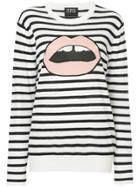 Markus Lupfer Striped Lips Top - White