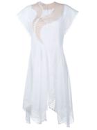 Stella Mccartney Asymmetric Mesh Dress - White