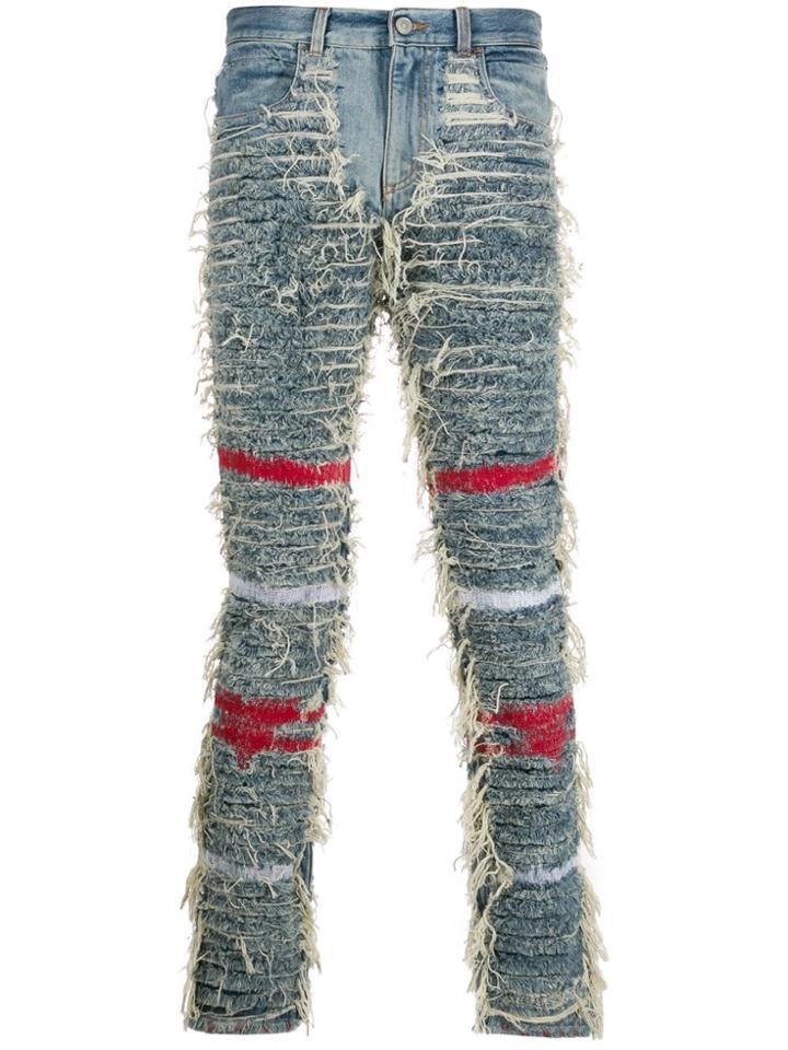 1017 Alyx 9sm X Blackmeans Shredded Jeans - Blue