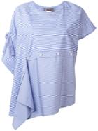 Sportmax Ulzio Striped Blouse, Women's, Size: 40, Blue, Cotton
