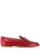 Tod's Double T Logo Loafers - Red