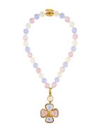 Chanel Vintage Glass Beaded Necklace, Women's, Gold
