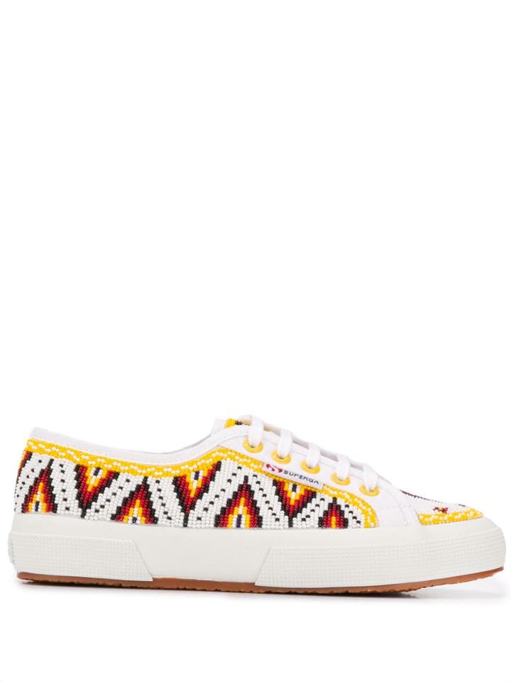 Alanui Embroidered Sneakers - White