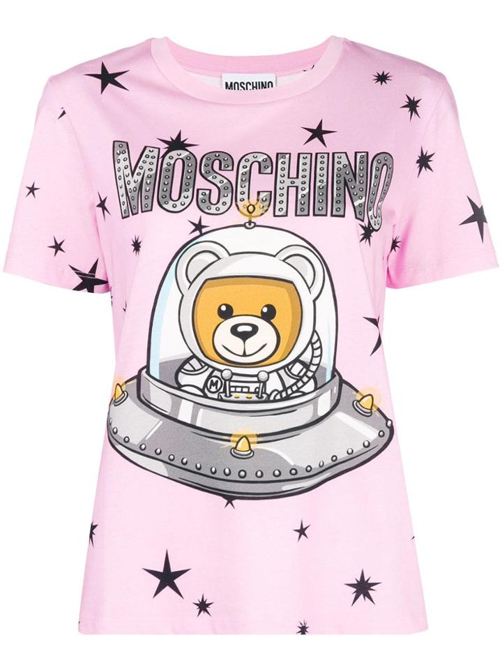 Moschino Teddy Logo Short-sleeve T-shirt - Pink & Purple