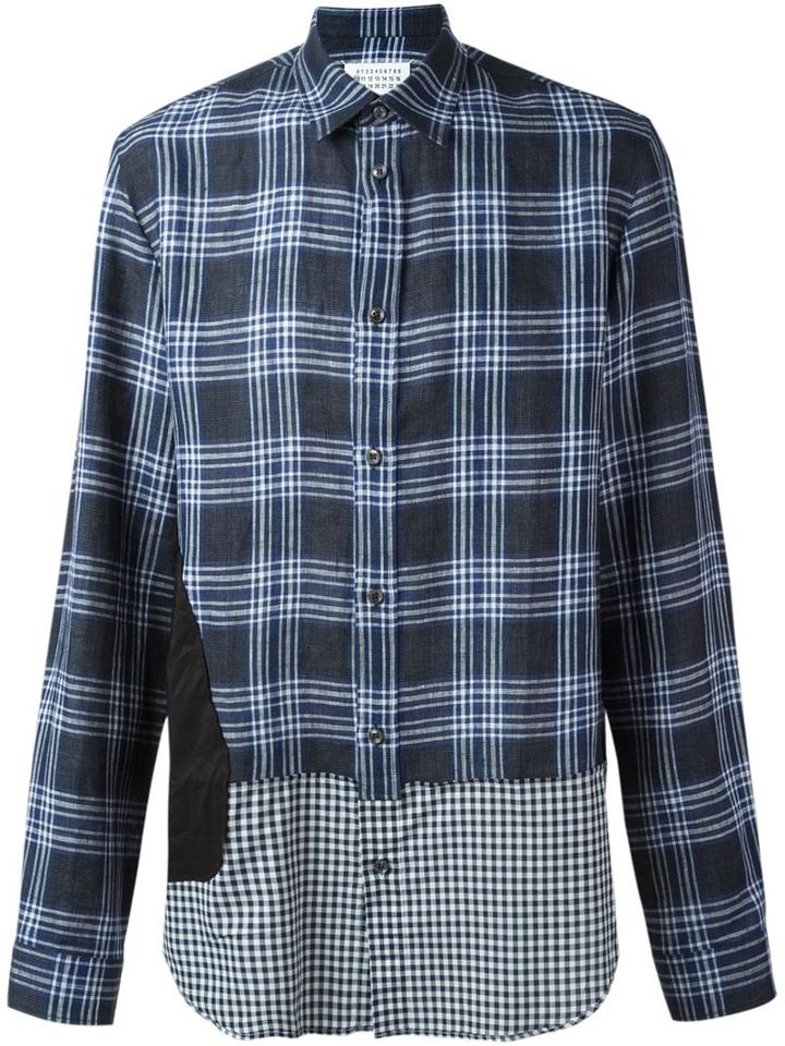 Maison Margiela Contrast Hem Checked Shirt