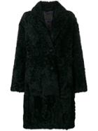 Prada Mid-length Fur Coat - Blue