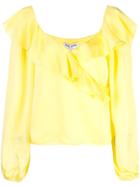 Opening Ceremony Ruffled Long Sleeve Blouse - Yellow