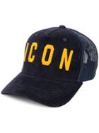 Dsquared2 Corduroy Icon Baseball Cap - Blue