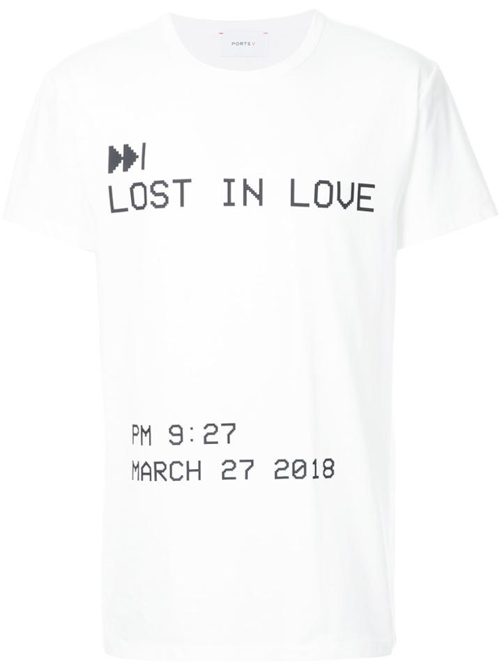 Ports V Slogan Short-sleeve T-shirt - White
