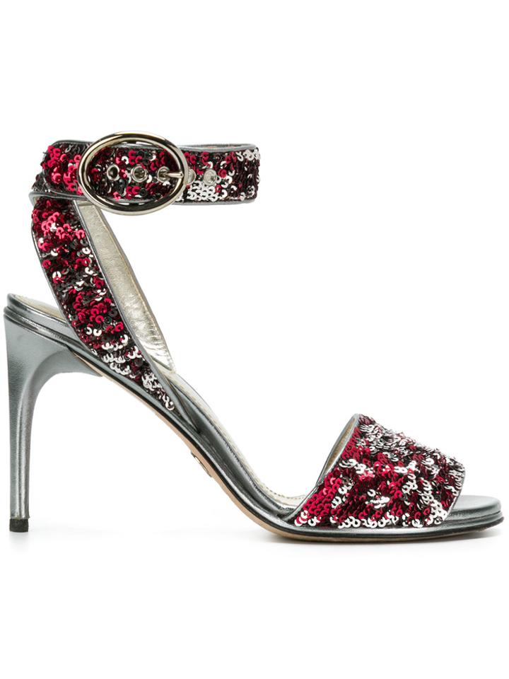 Dolce & Gabbana Vintage Sequinned Strappy Sandals - Red