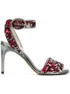 Dolce & Gabbana Vintage Sequinned Strappy Sandals - Red