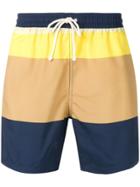 Maison Kitsuné Striped Swim Shorts - Blue