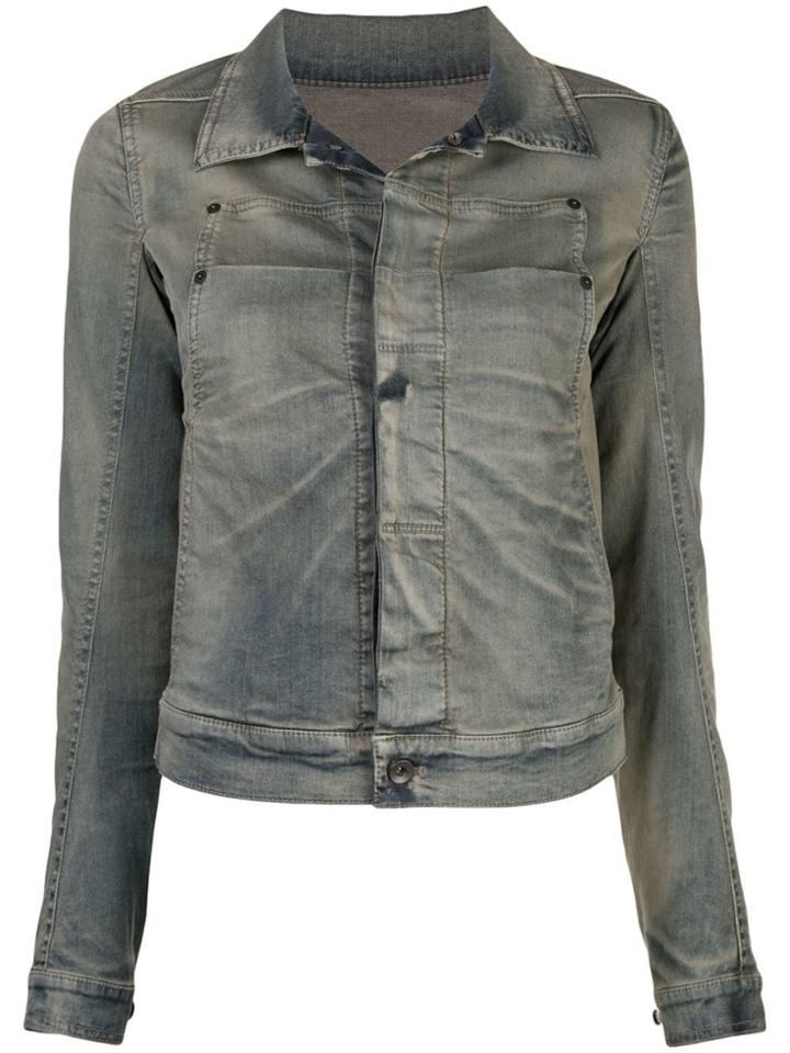 Rick Owens Drkshdw Concealed Front Jacket - Blue