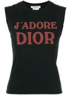 Christian Dior Vintage Sleeveless Shirt Tops - Black